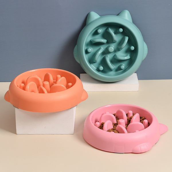 Careypet Slow Feeder Bowls Anti Choking Slow Feeder Dish Bowl